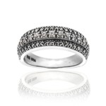 Marcasite and Cubic Zirconia Sterling Ring - 01R216CZ Marcasite and Cubic Zirconia Sterling Ring - 01R216CZ